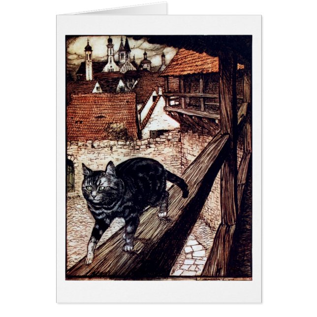 Gato que camina en una verja (Frente)