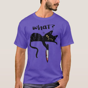 Gato Qué Camisa Gato Negro Con Halloween Asesino D