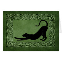 Gato que estira verde céltico