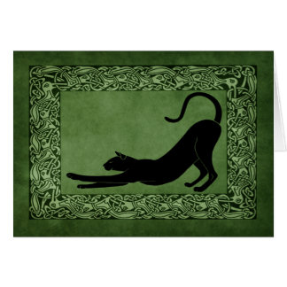 Gato que estira verde céltico