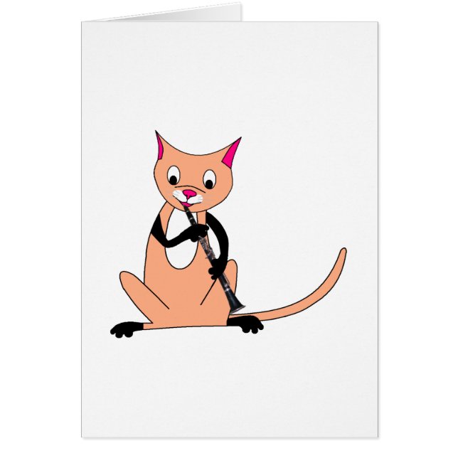 Gato que juega el Clarinet (Frente)
