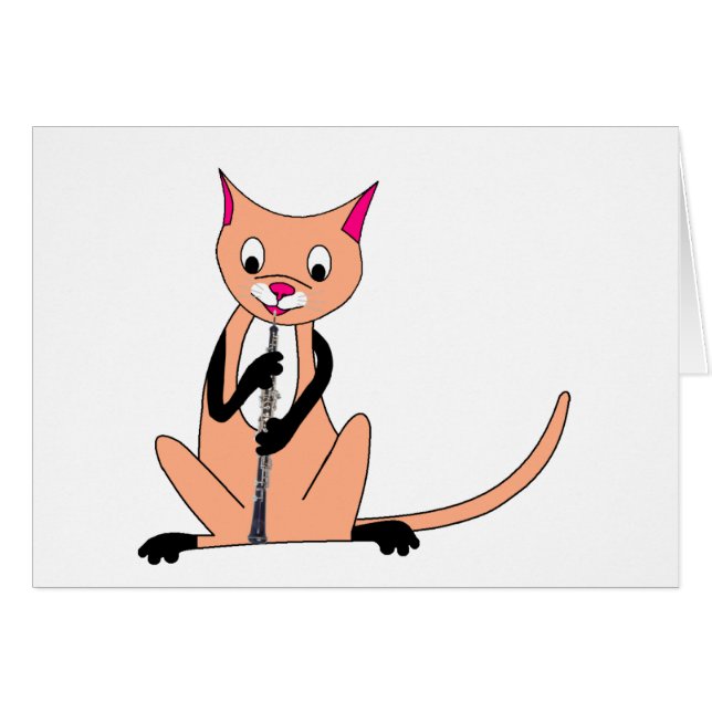 Gato que juega el Oboe (Anverso (Horizontal))
