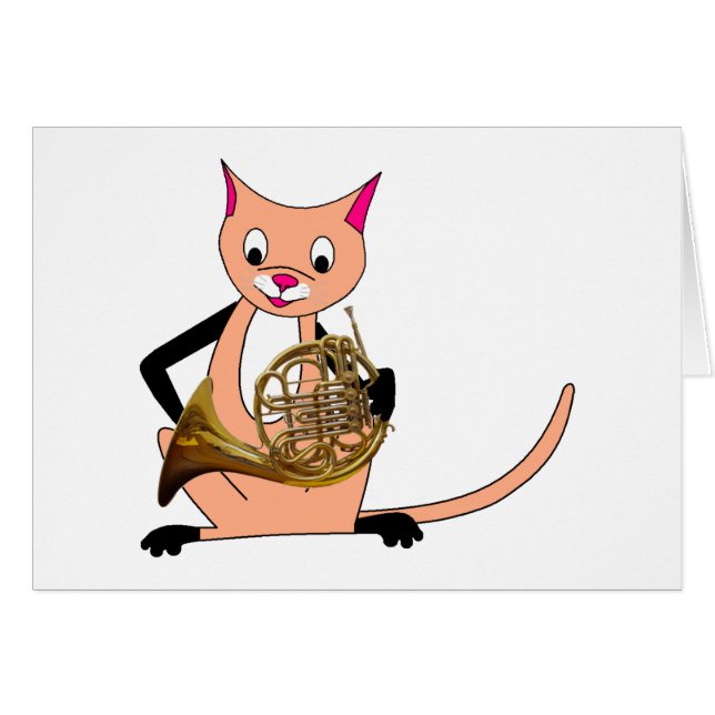 Gato que juega la trompa (Anverso (Horizontal))