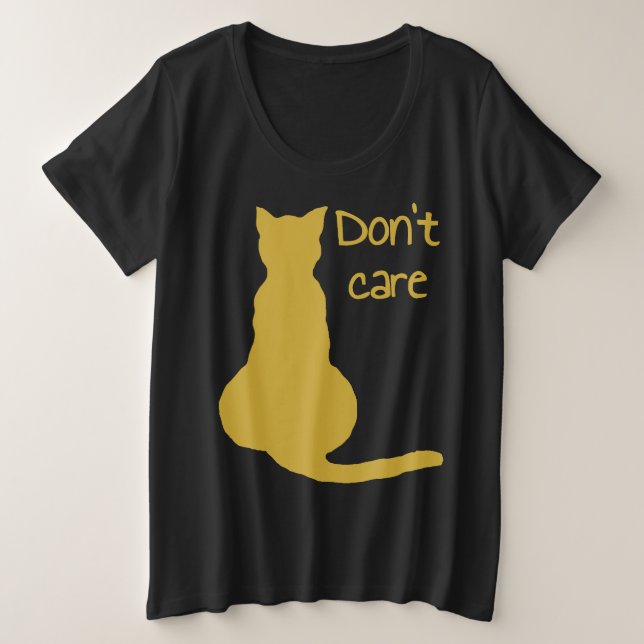 Gato que no se importa cita dibujo animado vector  (Anverso del diseño)