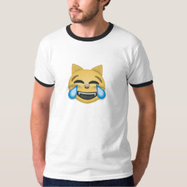 Gato que ríe la camiseta difícilmente gritadora de