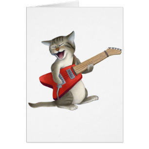 Gato que toca la guitarra