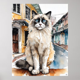 Gato Ragdoll - Dibujo de arte para gatos