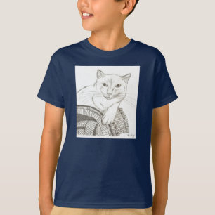 Gato Ragdoll Retrato Niños Camiseta Oscura