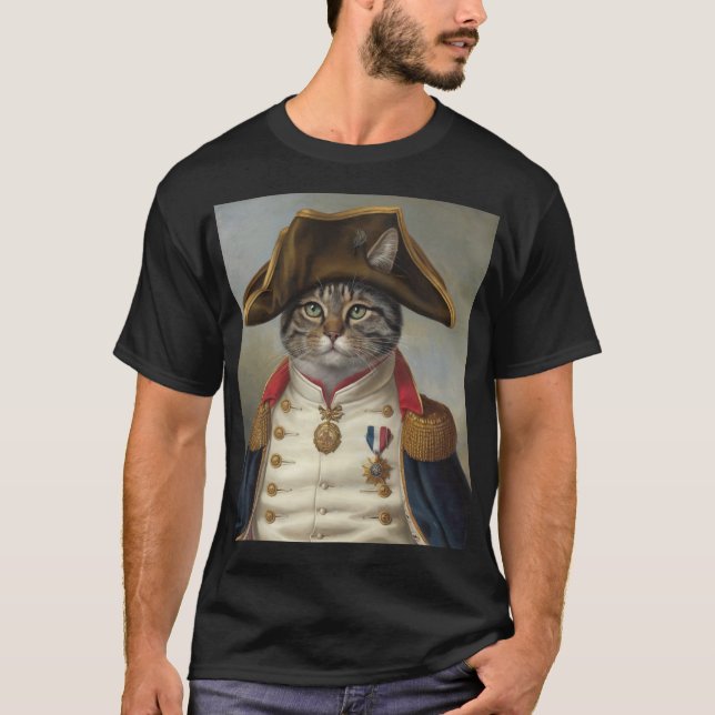 "Gato real con camiseta con uniforme militar (Anverso)