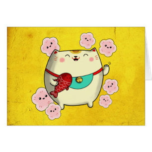 Gato redondo lindo de Maneki Neko