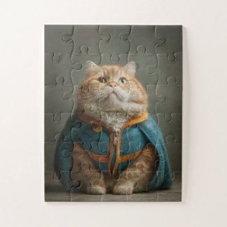 Gato Regal con Ropa Azul - Rompecabezas