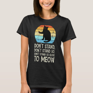 Gato Retro Camiseta de Gato No te Acercas Miau
