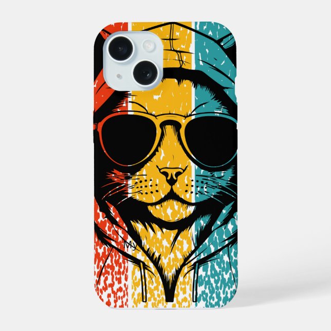 Gato Retro Genial con Gafas de Sol (Reverso )