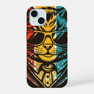 Gato Retro Genial con Gafas de Sol