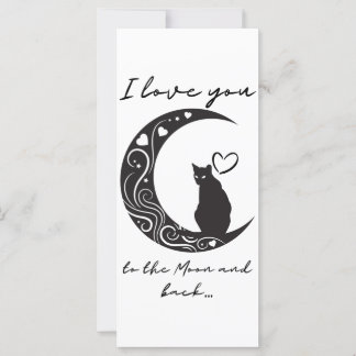 Gato romántico simple Tarjeta de saludo de Relieve