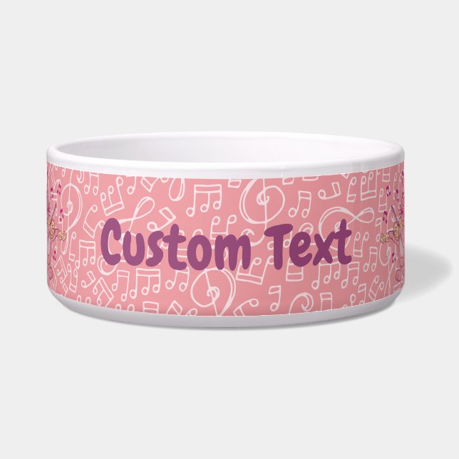 Gato rosa con cuenco de violín (Frente)