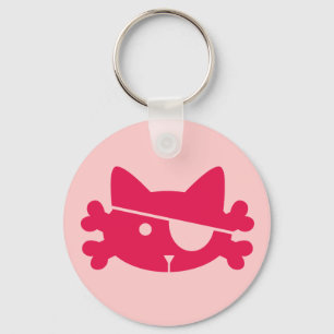 Gato rosado del pirata - llavero