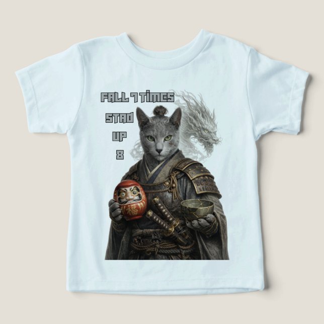 Gato Samurái Azul Ruso (Diseño delantero )