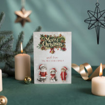 Gato Santa Victoriano Vintage Navidad Plano