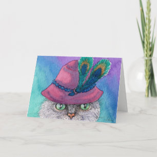Gato secreto del cloche, tarjeta de felicitación