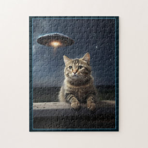 Gato Selfie OVO Jigsaw Puzzle Funny Alien