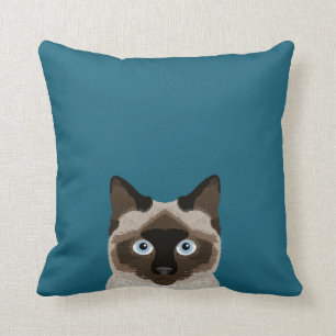 Gato siamés - almohada de gato mate para la dama