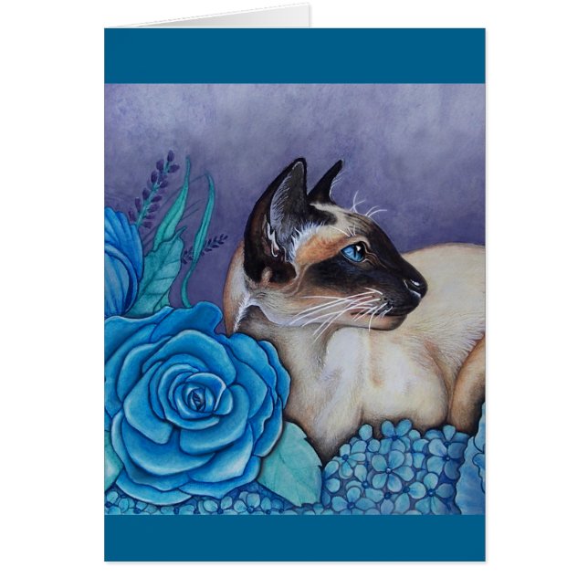 Gato siamés de punto de chocolate (Frente)