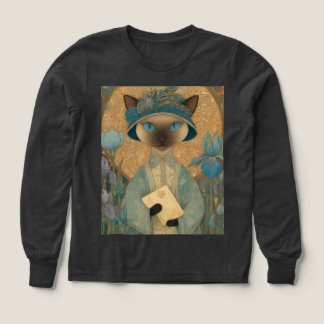 Gato siamés elegante en estilo Art Nouveau