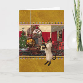 Gato siamés - Feliz Navidad