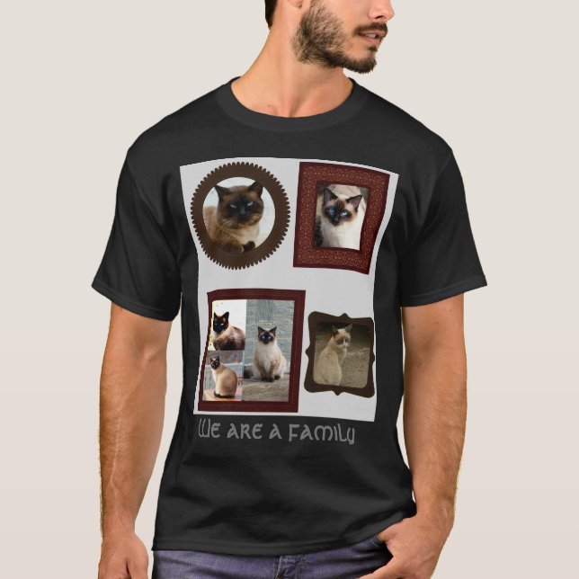Gato Siamés Lover Camiseta Somos Una Familia (Anverso)