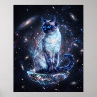 Gato siamés nebulosa arte vacío eterno