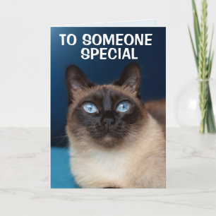GATO SIAMÉS Tarjeta ESPECIAL DE CUMPLEAÑOS