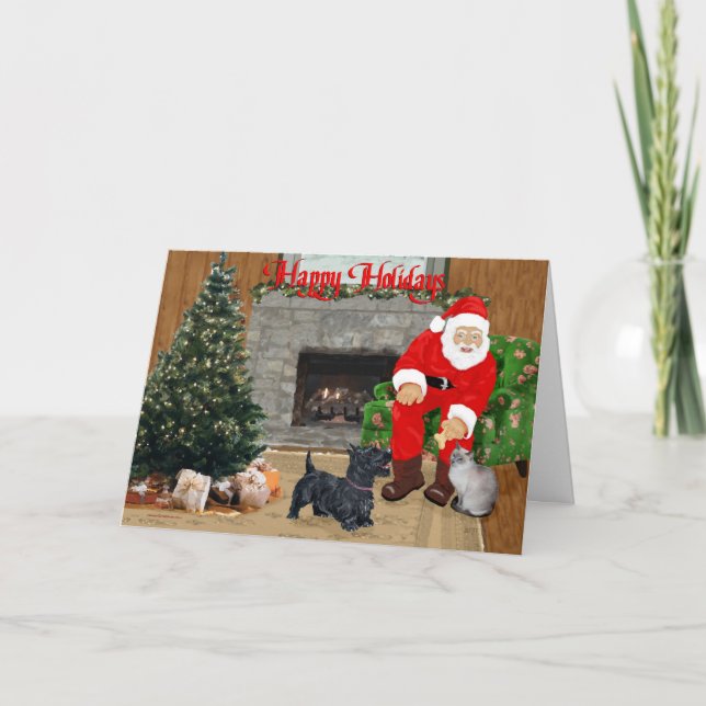 Gato siamés y Navidad de Scottie (Anverso)