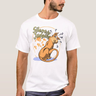 Gato - silenciosamente juicio de la camiseta