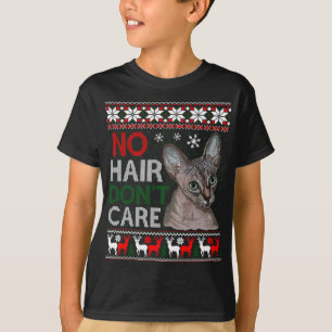 Gato sin pelo Navidades feos suéter gato