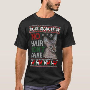 Gato sin pelo suéter de Navidad feo gato Sphynx