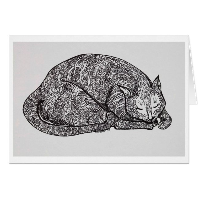 gato soñoliento (Anverso (Horizontal))