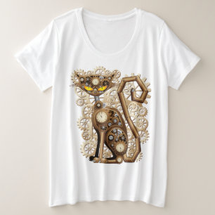 Gato Steampunk Máquina de estilo vintage retro 