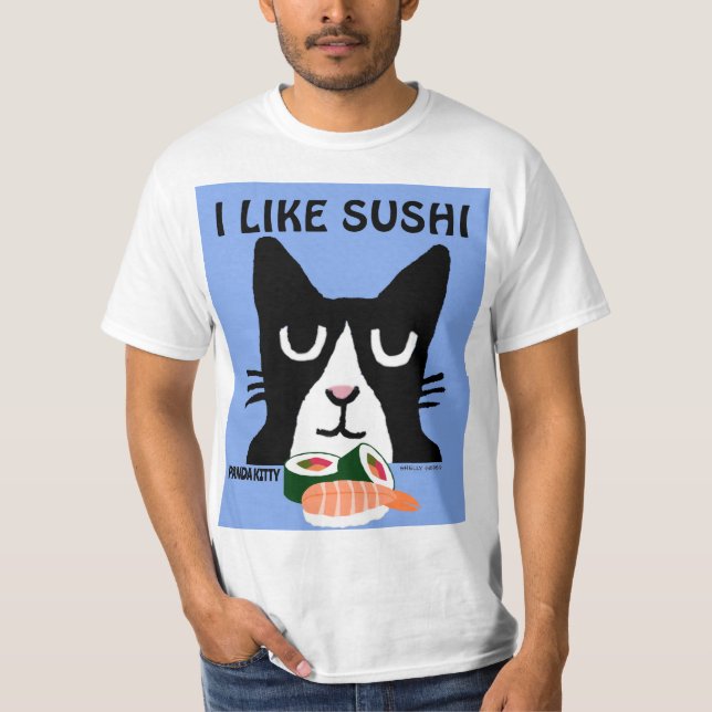 GATO SUSHI, Camisetas TUXEDO Panda Kitty (Anverso)