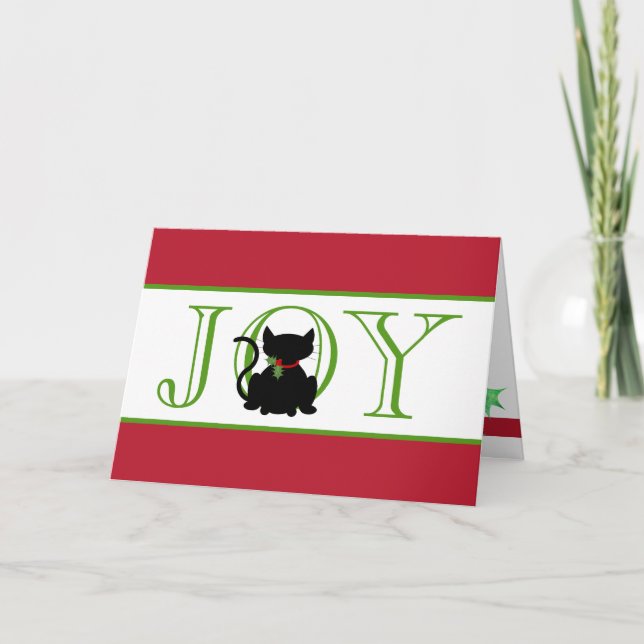 Gato | Tarjeta de felicitación de vacaciones de al (Anverso)