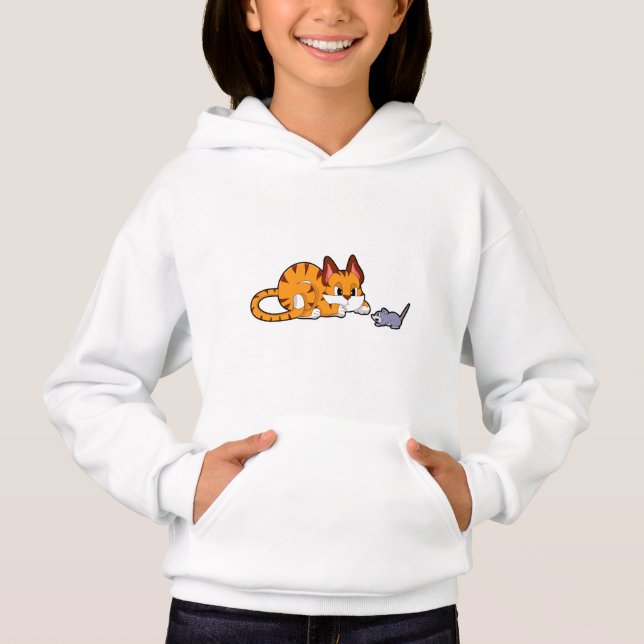Gato tigre con ratón (Anverso)