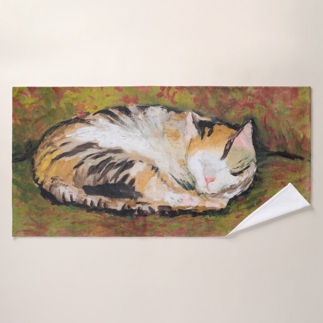 Gato, toalla de baño de agosto (Toalla de baño)