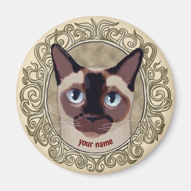 Gato Tonkinés imán (Frente)