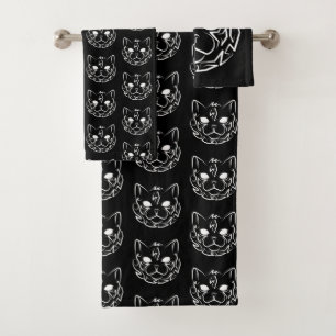 Gato tribal negro y blanco