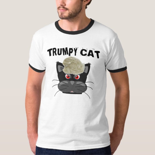GATO TRUMPY Donald Trump cabello, polos divertidos (Anverso)