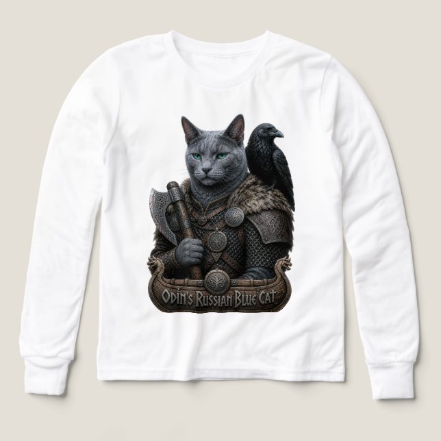 Gato veterano Russian Blue Odin (Diseño frontal)