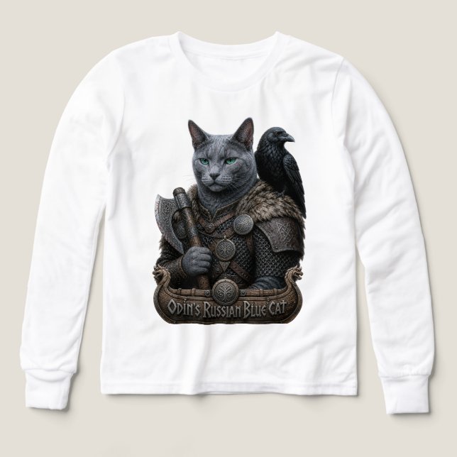Gato Veterano Russian Blue Odin (Diseño frontal)