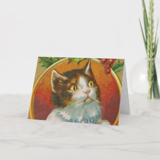 Gato vintage de Navidad