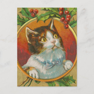 Gato vintage de Navidad