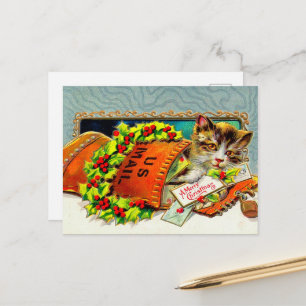 Gato vintage Feliz Navidad